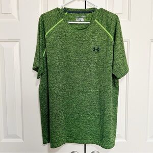 Under Armour Heat Gear Tee Green XL Activewear Running Workout